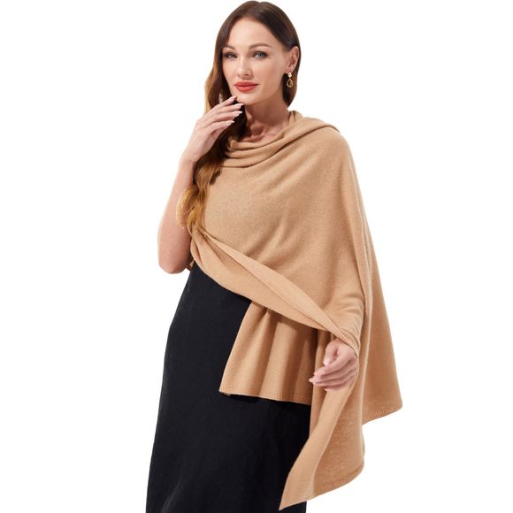 100% Cashmere Scarf Knitted Wrap Shawl Extra Large Long Scarf Stole For Women🦛